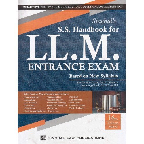 Singhal's S. S. Handbook for LLM Entrance Exam 2020-21 [New Syllabus